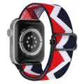 Bracelet nylon chouchou 38 à 49 mm pour Apple Watch – Couleur du bracelet 40 Red blue white