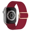 Bracelet nylon chouchou 38 à 49 mm pour Apple Watch – Couleur du bracelet 5 Wine red