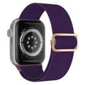 Bracelet nylon chouchou 38 à 49 mm pour Apple Watch – Couleur du bracelet 8 Deep purple
