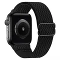 Bracelet nylon chouchou 38 à 49 mm pour Apple Watch – Couleur du bracelet W-black