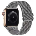 Bracelet nylon chouchou 38 à 49 mm pour Apple Watch – Couleur du bracelet W-dark gray