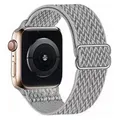 Bracelet nylon chouchou 38 à 49 mm pour Apple Watch – Couleur du bracelet W-light grey