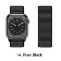 Bracelet nylon Correa 40 à 49 mm pour Apple Watch – Couleur du bracelet 14 Black