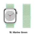 Bracelet nylon Correa 40 à 49 mm pour Apple Watch – Couleur du bracelet 18 marine green