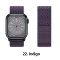 Bracelet nylon Correa 40 à 49 mm pour Apple Watch – Couleur du bracelet 22 Indigo