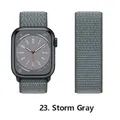 Bracelet nylon Correa 40 à 49 mm pour Apple Watch – Couleur du bracelet 23 Storm gray