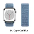 Bracelet nylon Correa 40 à 49 mm pour Apple Watch – Couleur du bracelet 24 Cape Cod Blue