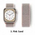 Bracelet nylon Correa 40 à 49 mm pour Apple Watch – Couleur du bracelet 3 Pink sand