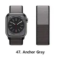Bracelet nylon Correa 40 à 49 mm pour Apple Watch – Couleur du bracelet 47 Anchor Gray