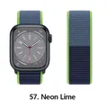 Bracelet nylon Correa 40 à 49 mm pour Apple Watch – Couleur du bracelet 57 Neon Lime