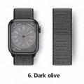 Bracelet nylon Correa 40 à 49 mm pour Apple Watch – Couleur du bracelet 6 Dark olive