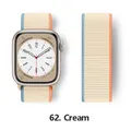 Bracelet nylon Correa 40 à 49 mm pour Apple Watch – Couleur du bracelet 62 Cream