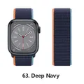 Bracelet nylon Correa 40 à 49 mm pour Apple Watch – Couleur du bracelet 63 Deep Navy