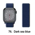 Bracelet nylon Correa 40 à 49 mm pour Apple Watch – Couleur du bracelet 76 Dark sea blue