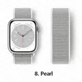 Bracelet nylon Correa 40 à 49 mm pour Apple Watch – Couleur du bracelet 8 Pearl