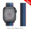 Bracelet nylon Correa 40 à 49 mm pour Apple Watch – Couleur du bracelet Blue Jay Abyss Blue