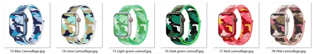 Bracelet nylon Correa 40 à 49 mm pour Apple Watch