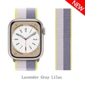 Bracelet nylon Correa 40 à 49 mm pour Apple Watch – Couleur du bracelet Lavender Gray Lilac
