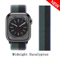 Bracelet nylon Correa 40 à 49 mm pour Apple Watch – Couleur du bracelet Midnight Eucalyptus