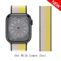 Bracelet nylon Correa 40 à 49 mm pour Apple Watch – Couleur du bracelet Oat Milk Lemon Zest