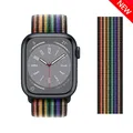 Bracelet nylon Correa 40 à 49 mm pour Apple Watch – Couleur du bracelet Pride Edition black