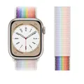 Bracelet nylon Correa 40 à 49 mm pour Apple Watch – Couleur du bracelet Pride Edition white