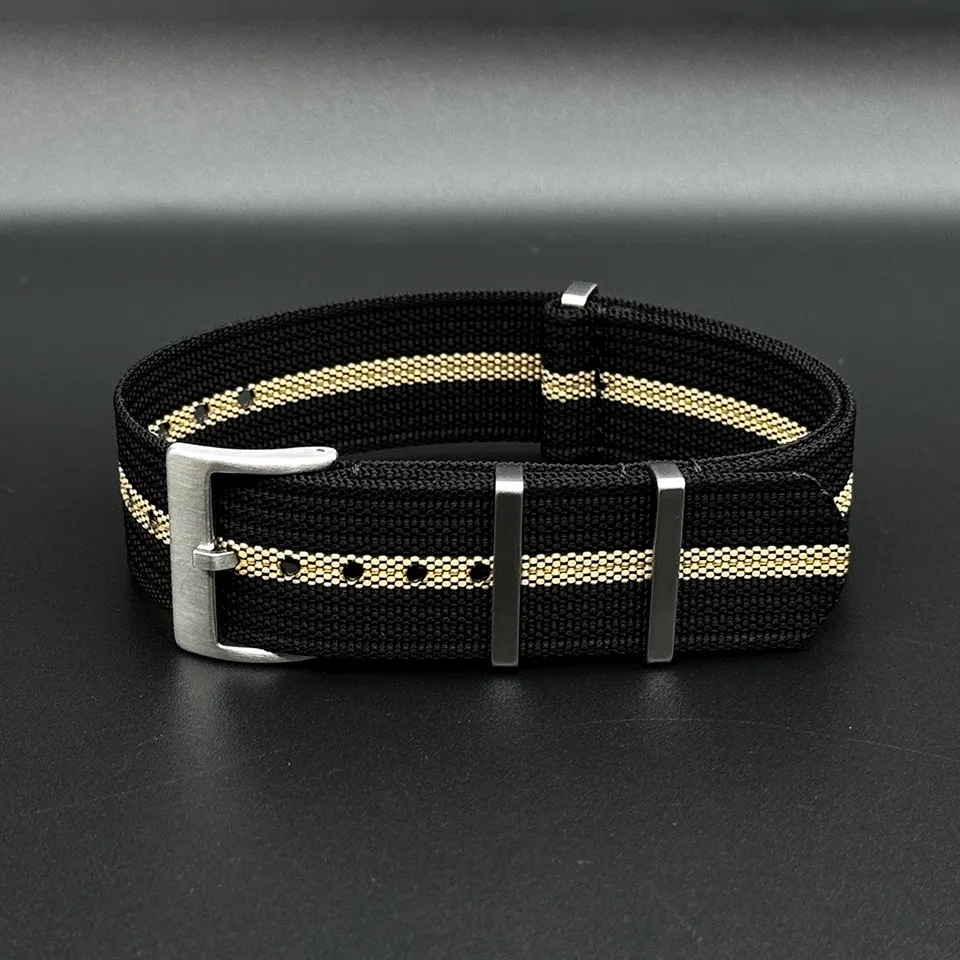 Bracelet nylon côtelé 19 à 21 mm