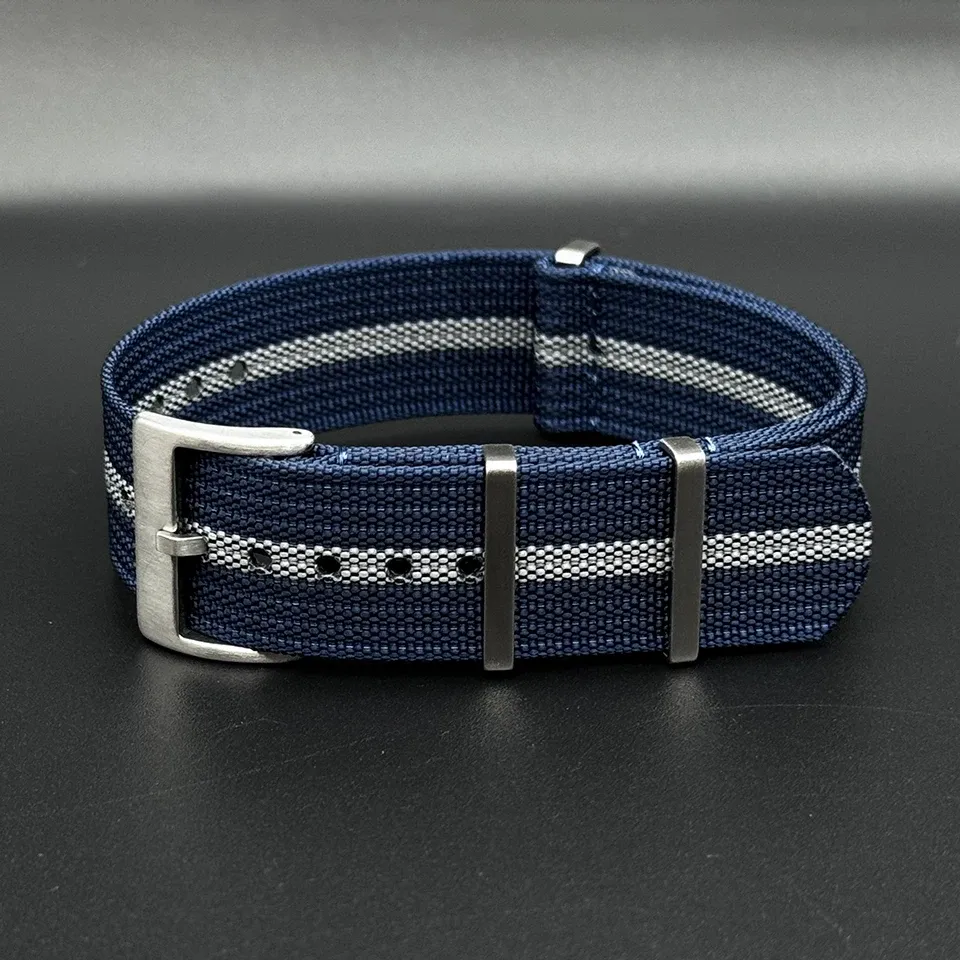 Bracelet nylon côtelé 19 à 21 mm