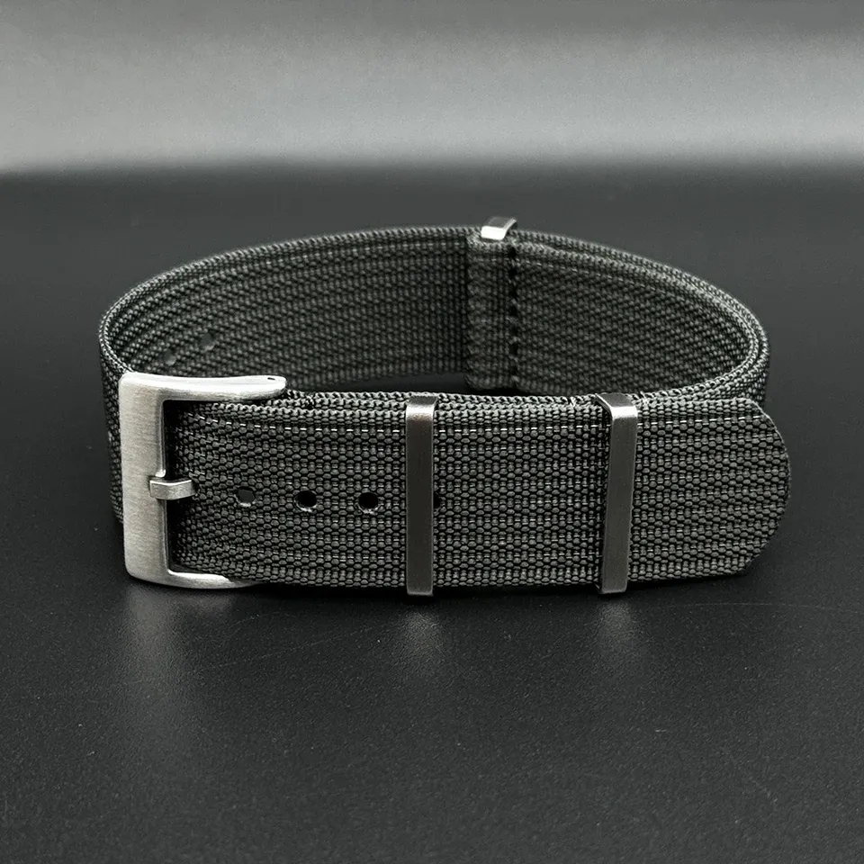 Bracelet nylon côtelé 19 à 21 mm