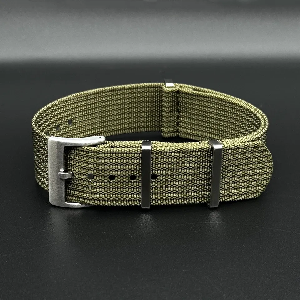 Bracelet nylon côtelé 19 à 21 mm