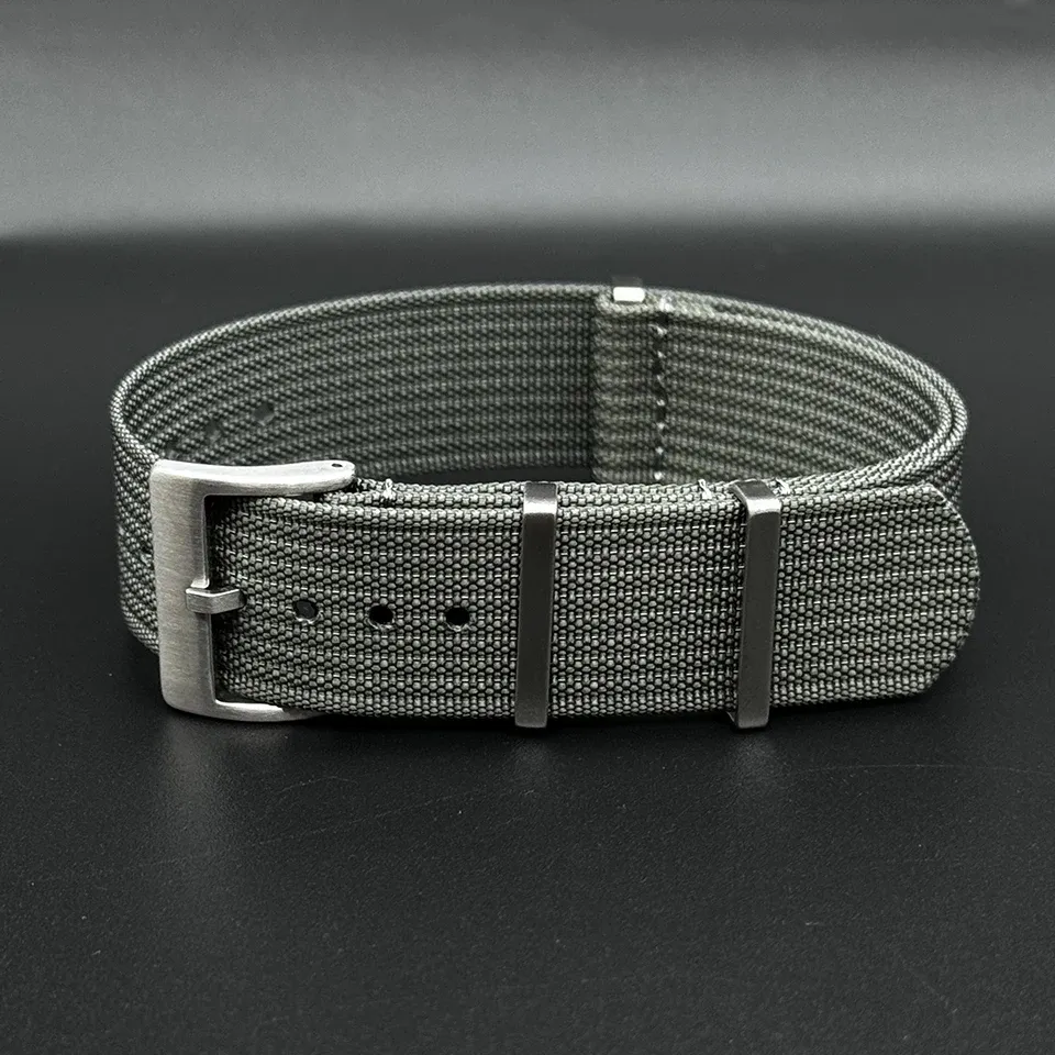 Bracelet nylon côtelé 19 à 21 mm