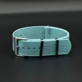 Bracelet nylon côtelé 19 à 21 mm – Couleur du bracelet Tiffany Blue