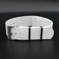 Bracelet nylon côtelé 19 à 21 mm – Couleur du bracelet White