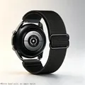 Bracelet nylon élastique 20 à 22 mm Samsung et Huawei – Couleur du bracelet black
