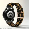 Bracelet nylon élastique 20 à 22 mm Samsung et Huawei – Couleur du bracelet brown leopard