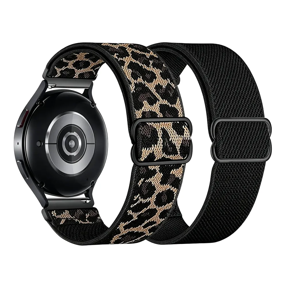Bracelet nylon élastique 20 à 22 mm Samsung et Huawei