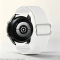 Bracelet nylon élastique 20 à 22 mm Samsung et Huawei – Couleur du bracelet White