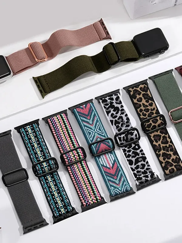 Bracelet nylon élastique 38 à 49 mm pour Apple Watch