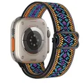 Bracelet nylon élastique 38 à 49 mm pour Apple Watch – Couleur du bracelet bohemian purple 66