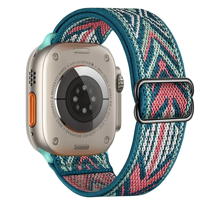 Bracelet nylon élastique 38 à 49 mm pour Apple Watch