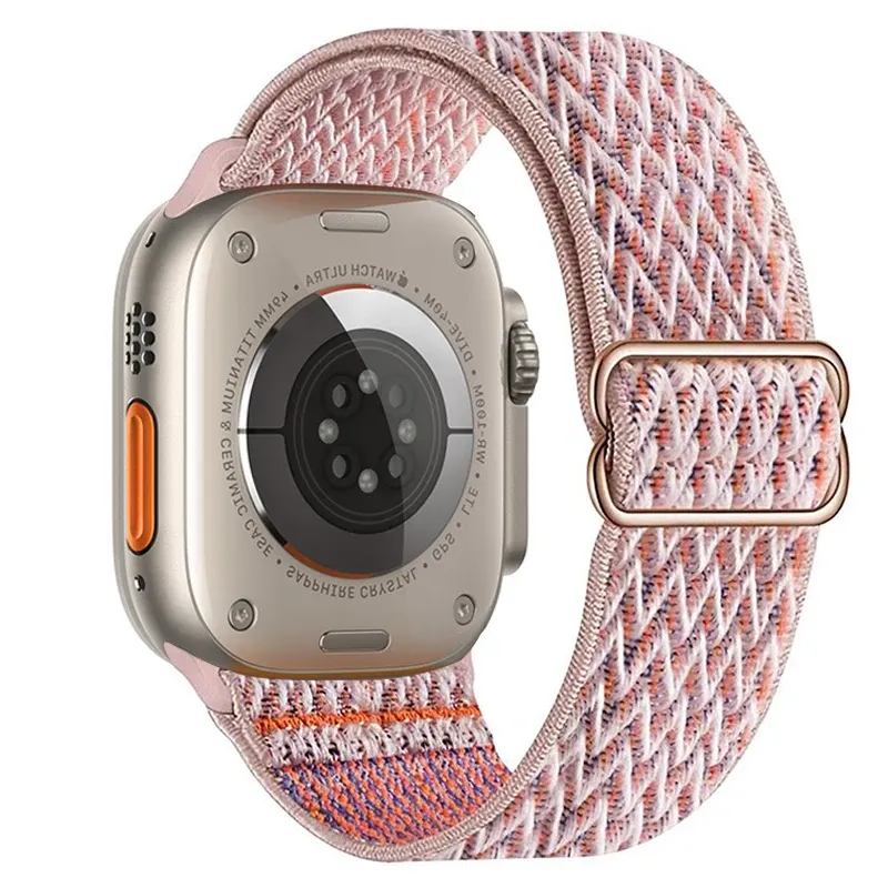 Bracelet nylon élastique 38 à 49 mm pour Apple Watch