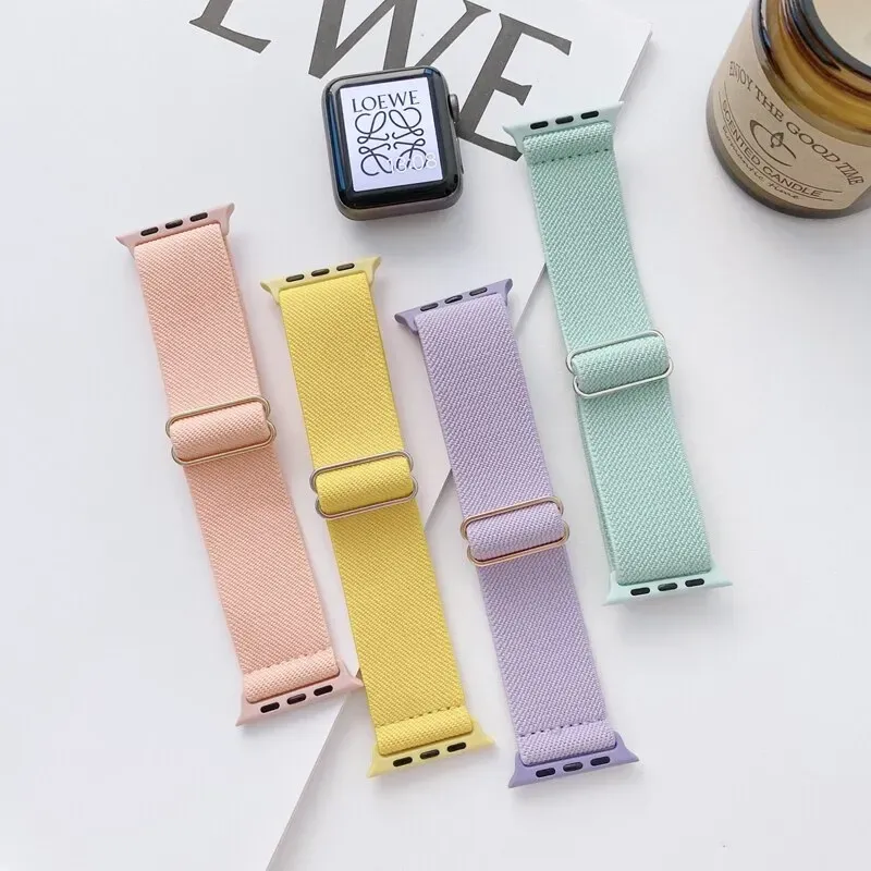 Bracelet nylon élastique 38 à 49 mm pour Apple Watch