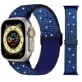 Bracelet nylon élastique 38 à 49 mm pour Apple Watch – Couleur du bracelet Flash Blue 41