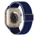 Bracelet nylon élastique 38 à 49 mm pour Apple Watch – Couleur du bracelet Midnight blue B19