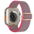 Bracelet nylon élastique 38 à 49 mm pour Apple Watch – Couleur du bracelet peru red 54