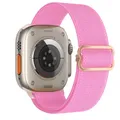 Bracelet nylon élastique 38 à 49 mm pour Apple Watch – Couleur du bracelet pink 49