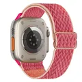 Bracelet nylon élastique 38 à 49 mm pour Apple Watch – Couleur du bracelet Pomegranate 21