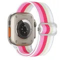 Bracelet nylon élastique 38 à 49 mm pour Apple Watch – Couleur du bracelet rainbow pink 60