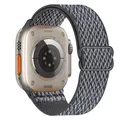 Bracelet nylon élastique 38 à 49 mm pour Apple Watch – Couleur du bracelet Storm gray 16