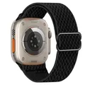 Bracelet nylon élastique 38 à 49 mm pour Apple Watch – Couleur du bracelet Wave Dark black 11